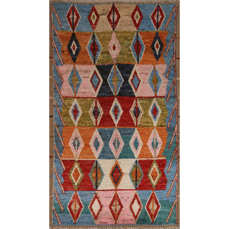 One-of-a-Kind 5'3'' X 8'7'' New Age Wool Area Rug in Blue