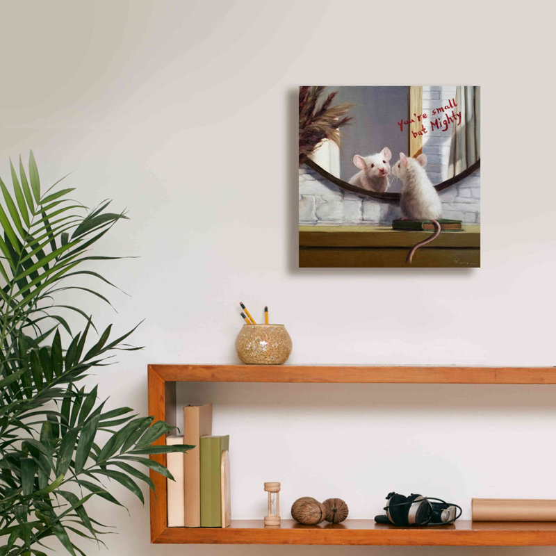 «Mighty Mouse» par Lucia Heffernan, art mural sur toile, H 12 po x l 12 po x P 0,75 po