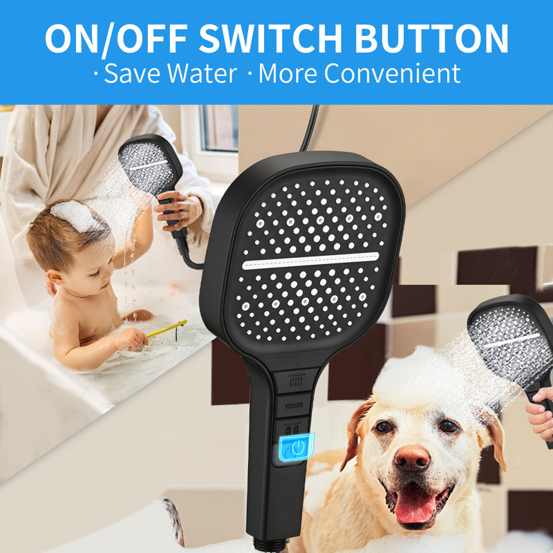 Handheld Shower Head 1.8 GPM GPM, Matte Black
