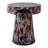 Glass Accent Table with Speckled Design Modern Side Table for Living Room, Bedroom, or Office 19" Brown.