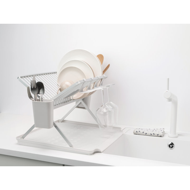 Égouttoir à vaisselle pliable en aluminium pliable Brabantia Sinkside, Gris clair