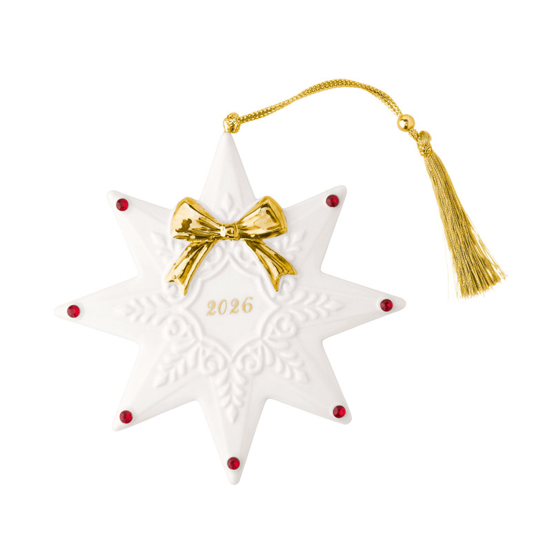 Villeroy & Boch - Christmas Classics Ornament Christmas Star 2026 Gold, Limited, Premium Porcelain Christmas Decoration