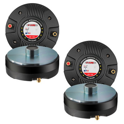 5 Core Compression Driver 2pc 1″ Pa Horn Tweeter Pro Audio 2000w 2″ Voice Coil 33 Oz Magnet 8ohm