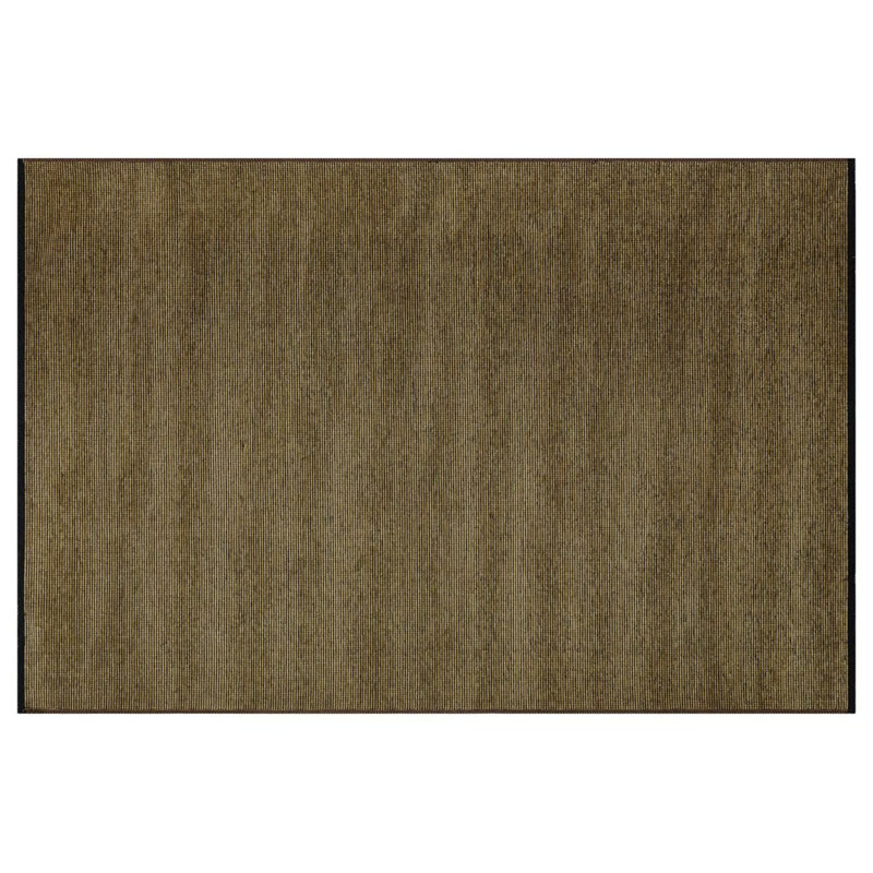 Tapis organique antiallergique de couleur verte sans motif et non tissé à la machine, Rectangle 3 pi 3 po x 6 pi 7 po