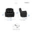 Deese 39.5" Modern Faux Leather Swivel Glider Reclining Chair with 360° Swivel & Gentle Gliding
