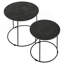 Table gigogne 2 pièces noir mat
