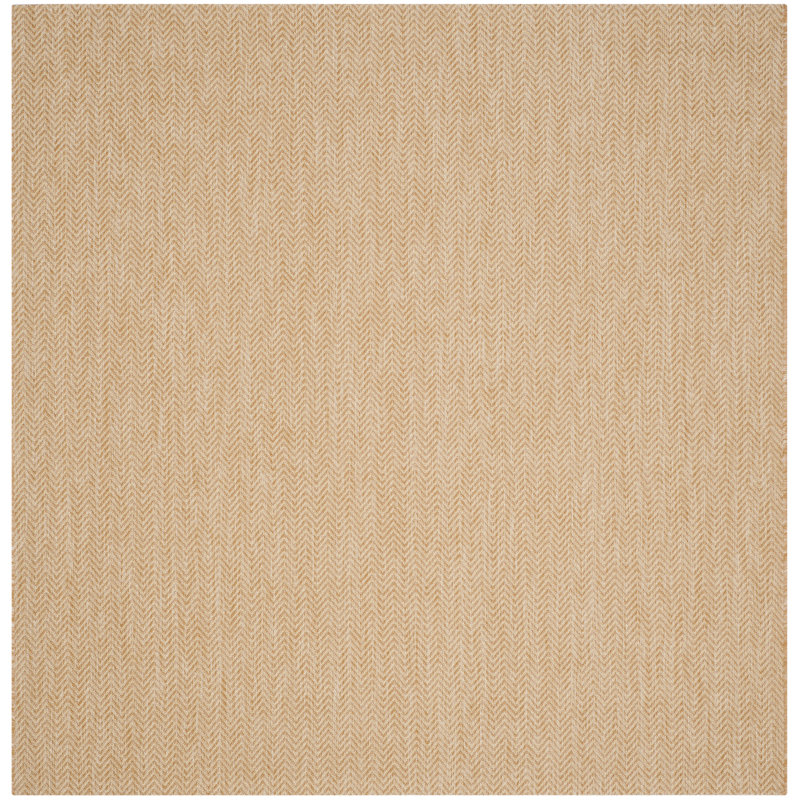 Tapis intérieur / extérieur beige Arneshia, Carré 4 pi, Beige