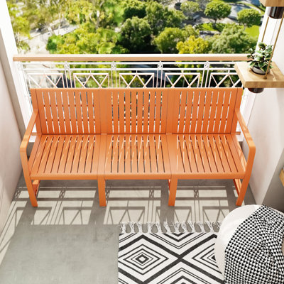 Apricot Brown 1 - Piece Patio Conversation , 3 Seater Polypropylene , Waterproof, Breathable, Ideal For Morning Coffee Indoor/outdoor Furniture, All Weather, Lightweight, Hassle 10 Minute Assembly