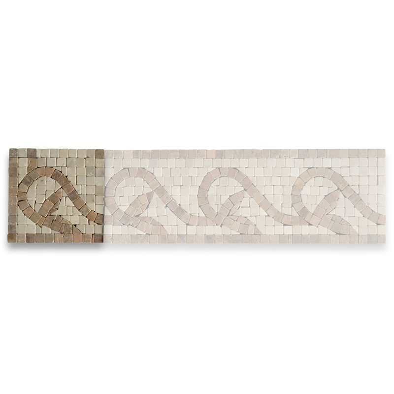 Carreau de mosaïque en marbre 4 po x 4 po
