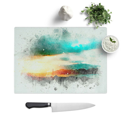 Tempered Glass San Francisco Skyline Chopping Board