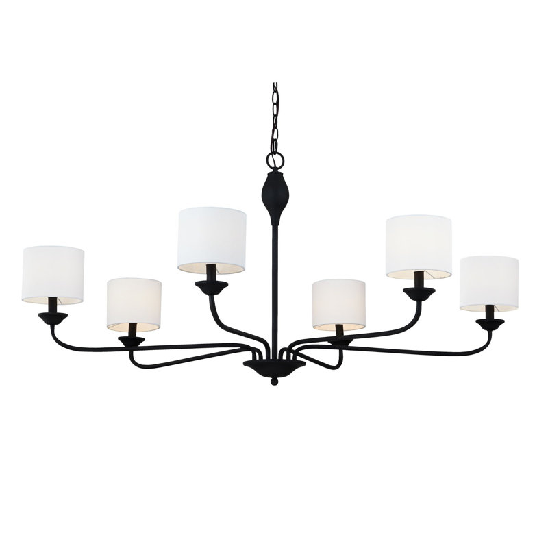 Monica 6-Light Chandelier, Black