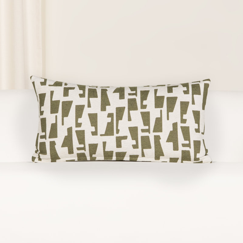Coussin décoratif Gavel, Aneth, 26" x 14" Rectangle, polyester