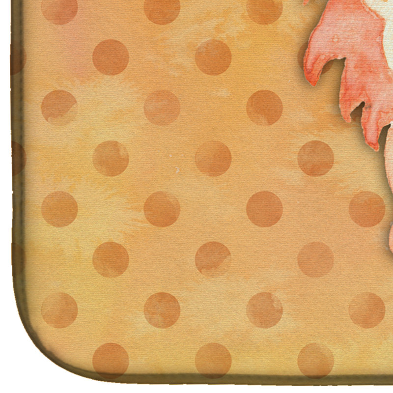 Tapis de séchage en aquarelle polkadot lion