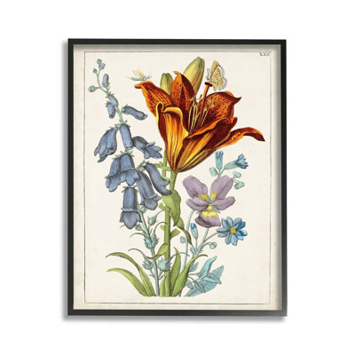 Insectes et fleurs rétro