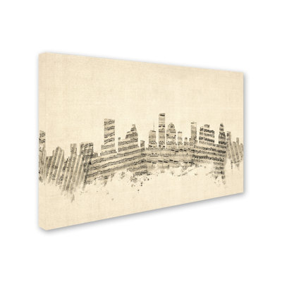 «Houston Texas Skyline» par Michael Tompsett, impression sur toile tendue