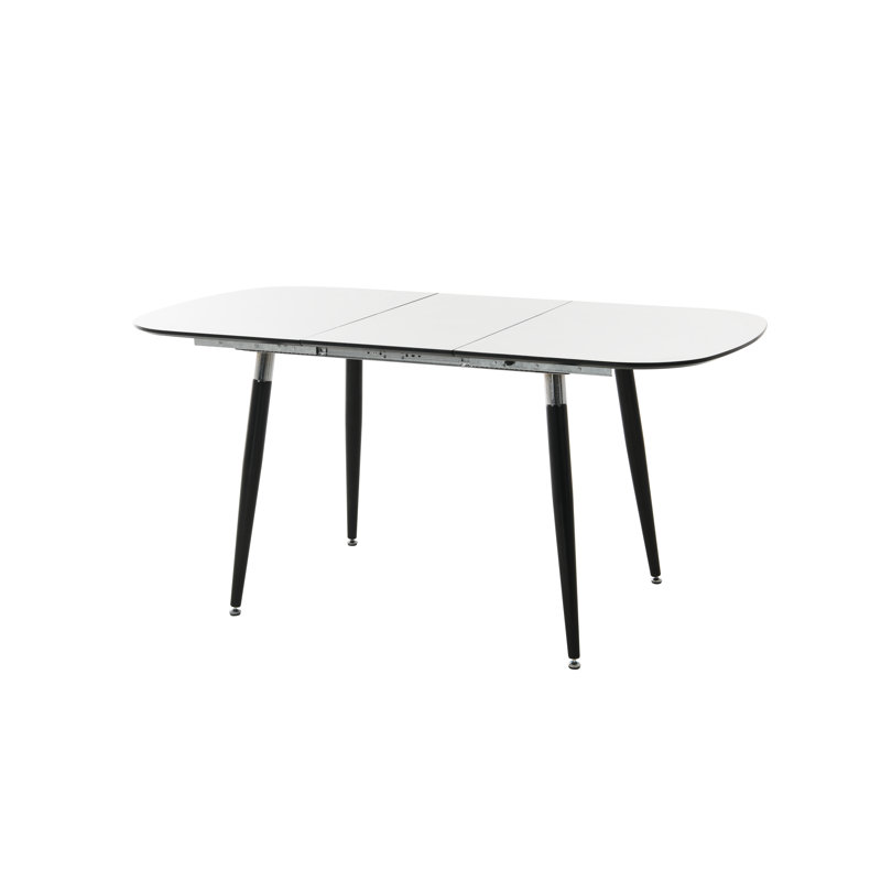 Extendable Oval Metal Base Dining Table