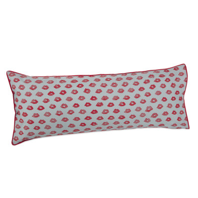 Painted Lips Geometric Bolster Cushion