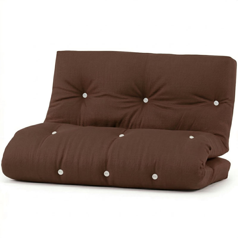 15cm Futon Mattress Futon  Mattress, 3 Seater 135x193cm, Brown