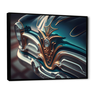 «Vintage Retro Car pendant Golden Hour VI», reproduction sur toile