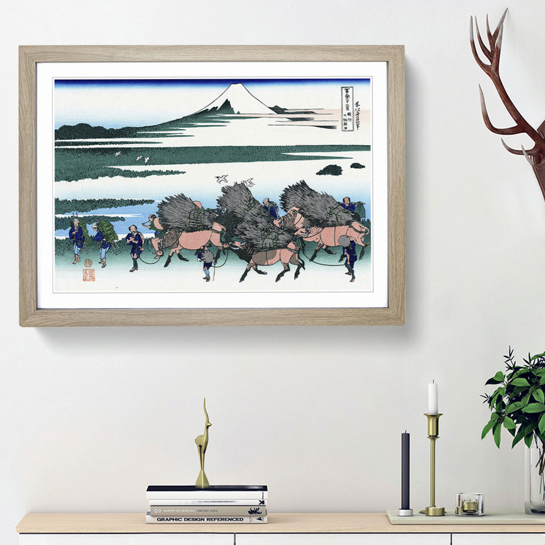 Ono Shindon in the Suraga Province by Katsushika Hokusai - Picture Frame Painting Print