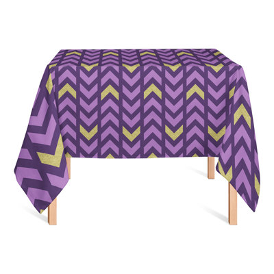 Chevron Cotton Blend Square Tablecloth