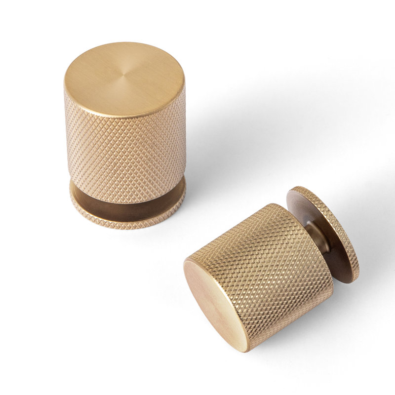 1'' Diameter Cylindrical Knob Multipack, Champagne Bronze