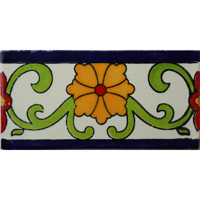 Dosseret en argile mexicain fait à la main 6 pièces x 6 "6 pièces x 6" Cadalso Subway