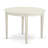 5 Piece Dining Table Set for 4 Includes a Round Kitchen Table and 4 Brown Linen Fabric Parsons Dining Chairs, Linen White-167541470