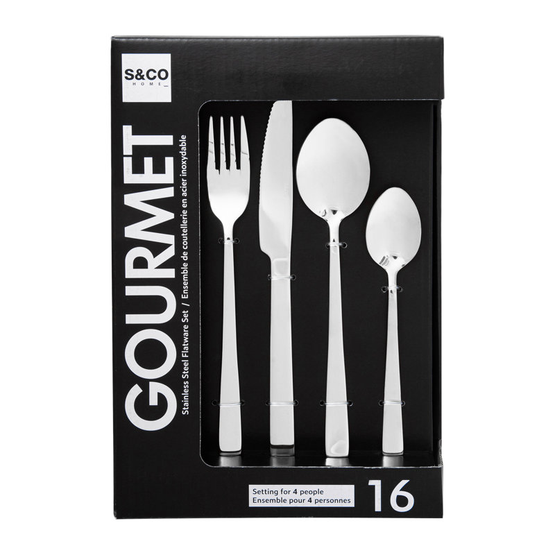 Ensemble de couverts Safdie & Co. Inc. - Service pour 4, Argent