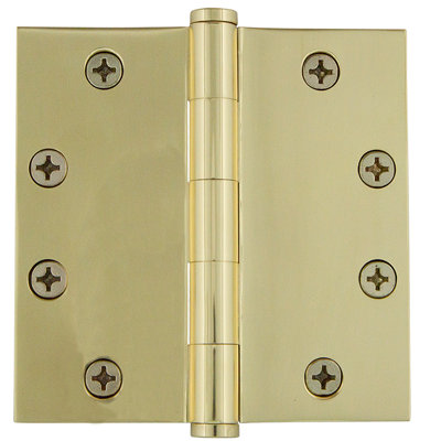 4.5'' x 4.5'' Brass Butt Bearing Hinge