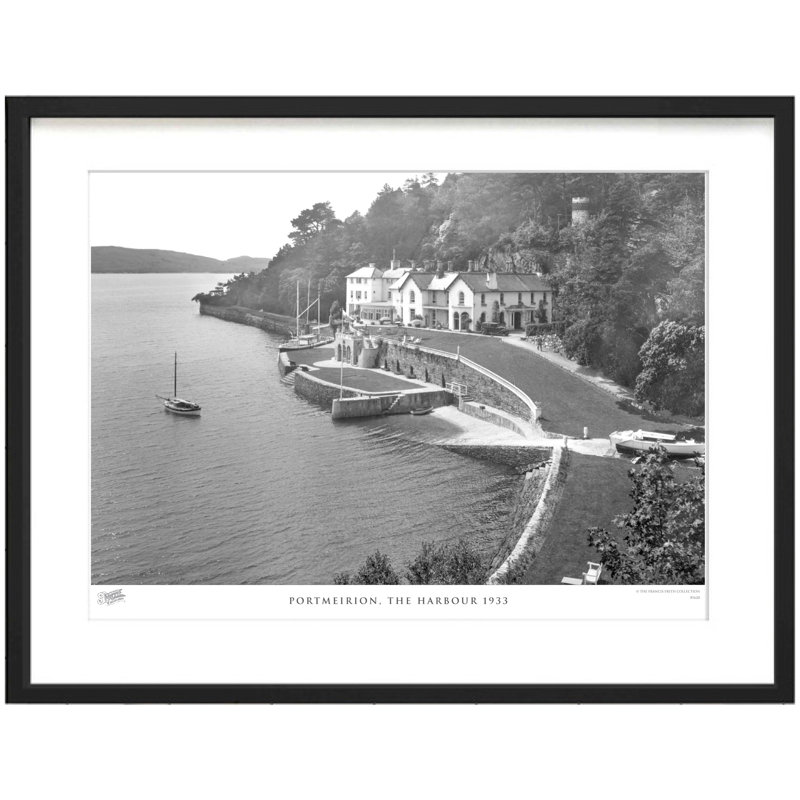 Portmeirion, The Harbour 1933 by Francis Frith - Single Picture Frame Print, 45cm H x 60cm W x 2.3cm D