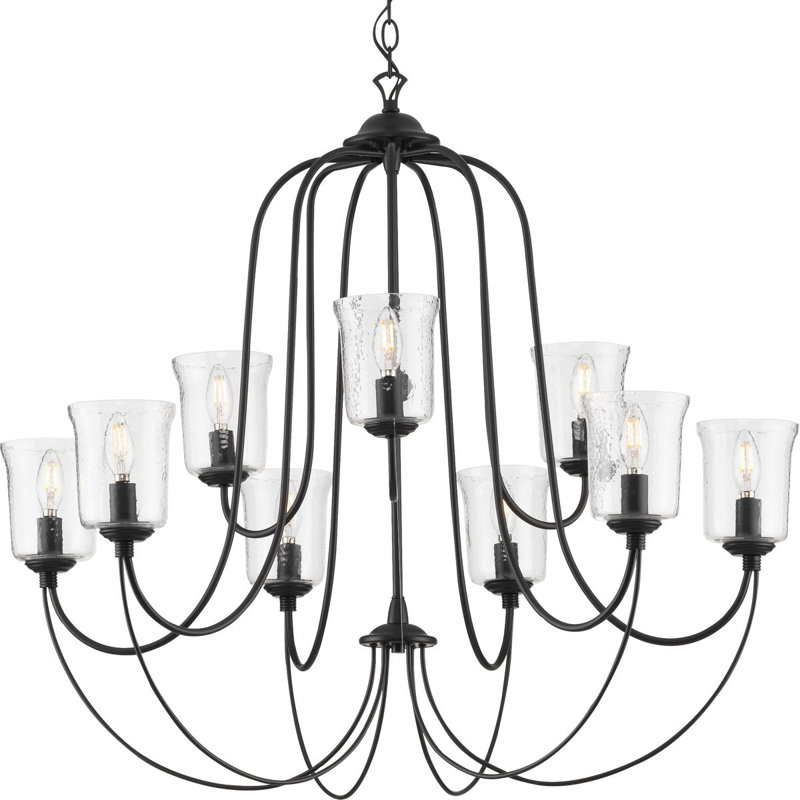 Ermengarda 9 - Light Dimmable Classic / Traditional Chandelier, Black