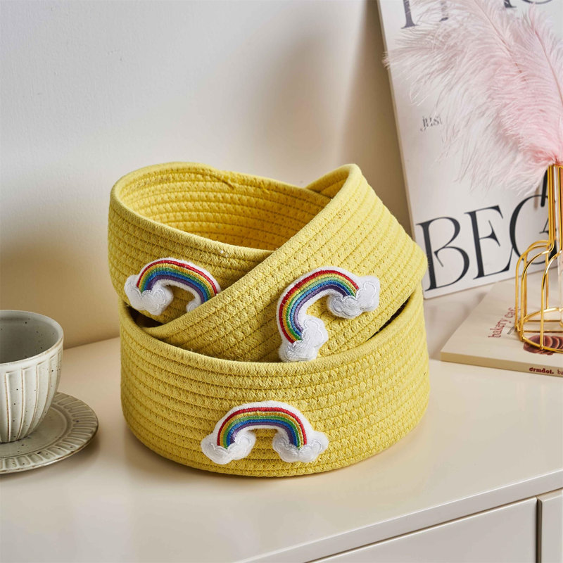 Ebern Designs Rocelyn Wool / Felt Decorative Bin