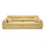 Canapé tissé à compression en chenille rayée, canapé compact à rangée droite avec éponge haute densité, canapé économiseur d'espace requis sans assemblage pour salon, appartement, bureau (rayure Bumblebee)-321815021