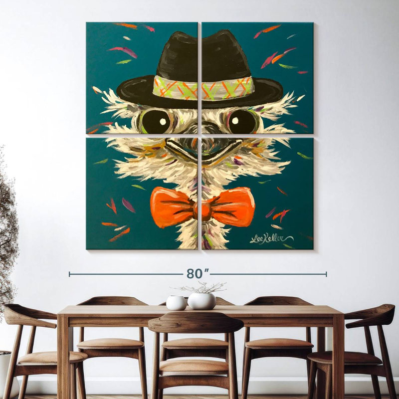 Brampt Ostrich Miles, 74" H x 74" W