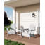 Ensemble de 6 chaises Adirondack modernes en polyéthylène haute densité, capacité de 380 lb, texture bois | Résistant aux intempéries pour foyer extérieur, patio et terrasse, blanc