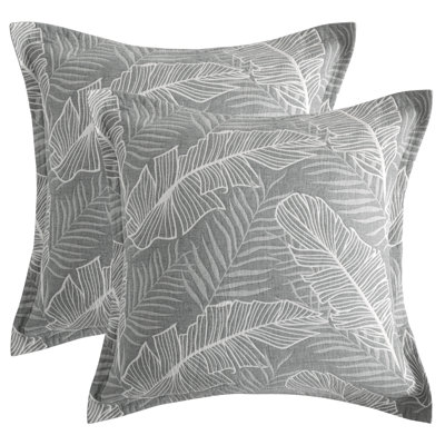 3 taies décoratives en coton matelassé 3 couches Euro, housse carrée avec fermeture à enveloppe, paquet de 2, 26 po x 26 po