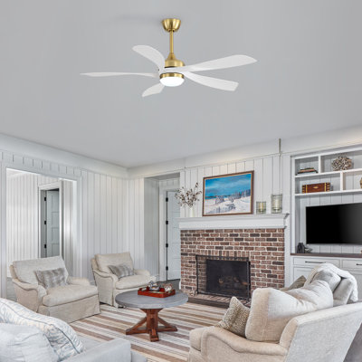 Damecia 52'' Modern Ceiling Fan with LED Light and Remote Control