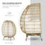 Adagio Oversized Garden Egg Chair Outdoor Wicker Rattan Khaki