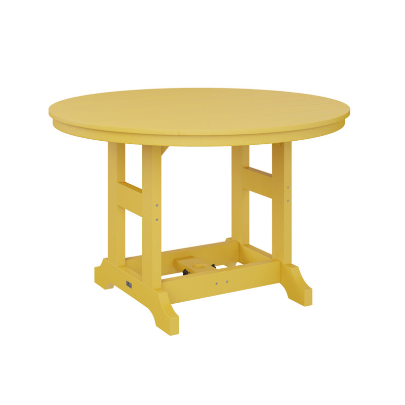 Table de bar ronde Berlin Garden, H 39,5 po x l 48 po x P 48 po, Jaune soleil levant