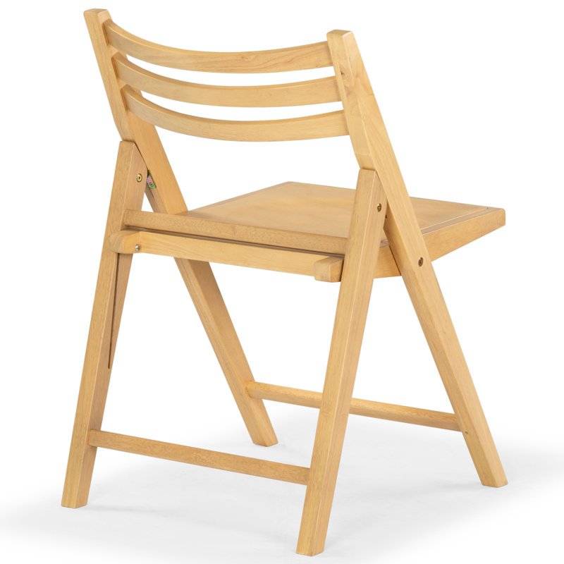 JACIE WOOD SEAT FOLDING CHAIR, Oak