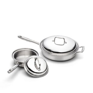 360 Cookware Stainless Steel 3.5 Quart Sauté Pan With Cover