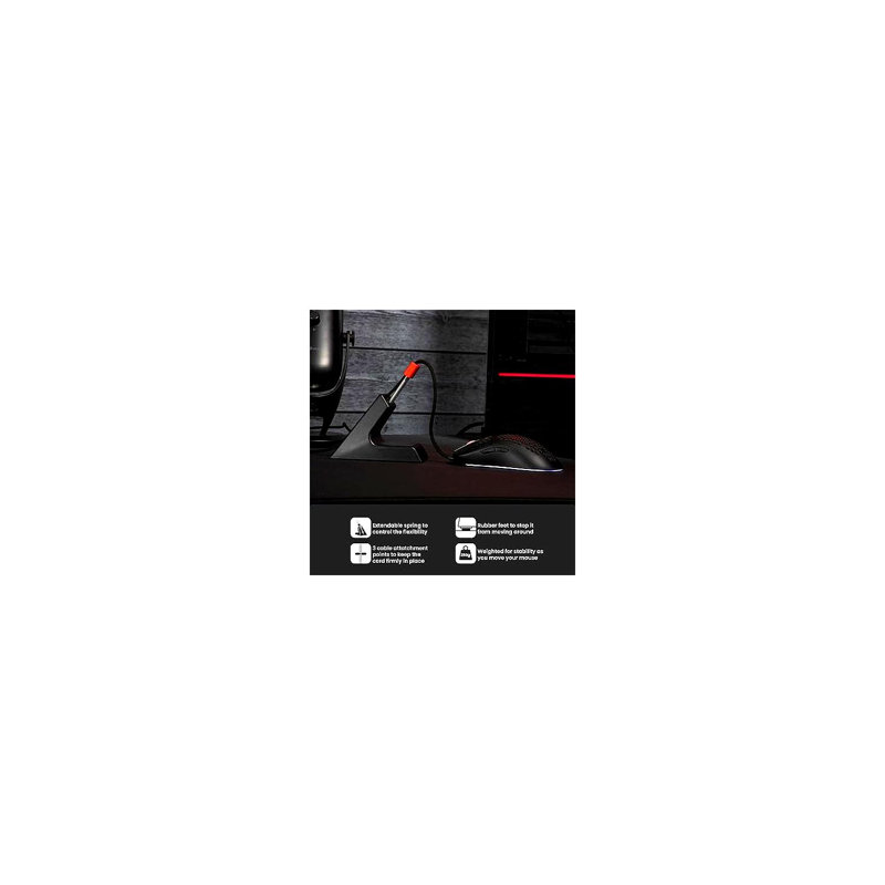 Ancora Mouse Bungee -, Black/Red