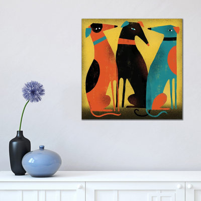 Greyhounds by Terry Runyan - Wrapped Canvas Giclee Art Print