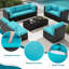 11-Piece Outdoor Furniture Seating Group with Fire Pit Table-1630161242-1630161254