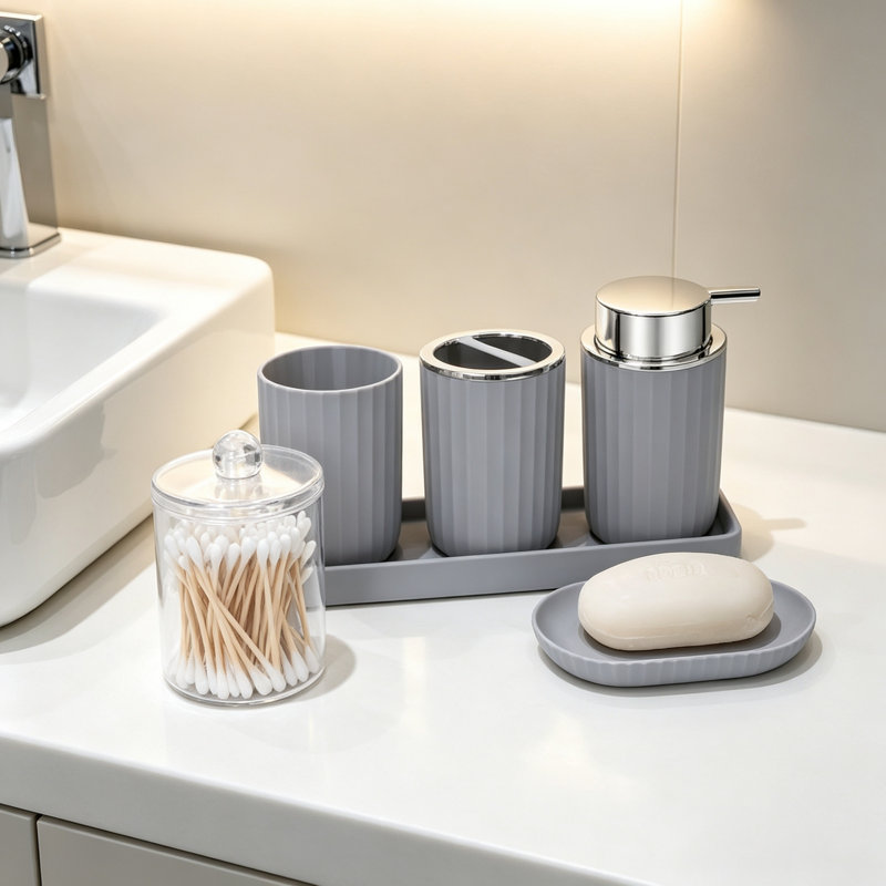 Bathroom Accessory Set Bathroom Tray Tumbler
