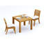 2 Seats 3 Pcs Grade-A Teak Wood Dining Set: 36" Square Table And 2 Arbor Stacking Armless Chairs #11AB0800-728819452