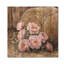 Pivoines par la pile de balles de paille - impression de pivoines sur bois de pin naturel-1263883139