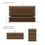 Panneaux muraux rembourrés Sapan - Grandes têtes de lit murales murales - Cuir rétro cognac - Ensemble de 4 panneaux modulaires-427472924-453327000