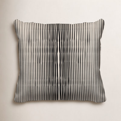 Ash Striped Outdoor Reversible Throw Pillow